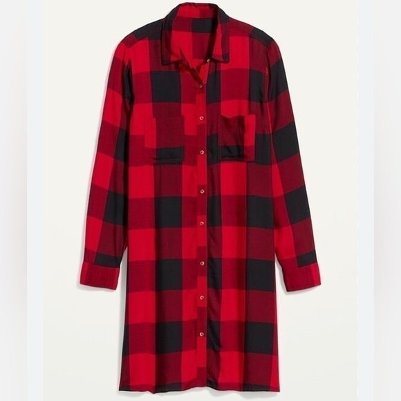๐ Black and Red Checkerboard Long Sleeve Dress Size L - Picture 1 of 6